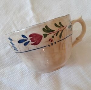 Nikko Provincial Desing Hand Painted with Red and Blue Flowers Cup Coffee